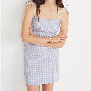 Madewell Gingham Tie-Strap Dress